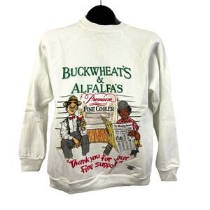 VTG 80s Buckwheats & Alfalfa’s Premium Sweatshirt M USA Little‎ Rascals NWT